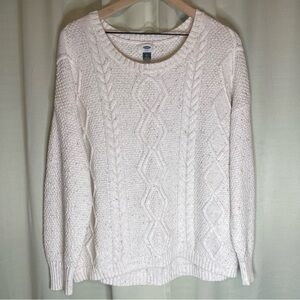 Old Navy Confetti Cream Slightly Cropped 2016 Era Sweater